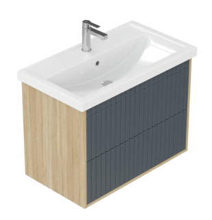 Подвесная тумба Onika Дайлер 108062 80см графит/дуб сонома